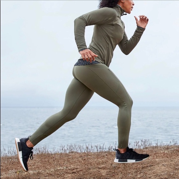 Athleta Rainer Tight Leggings Forest Green